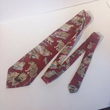Big Cats Lion Tiger Leopard Endangered Species Tie 100% silk Made in USA