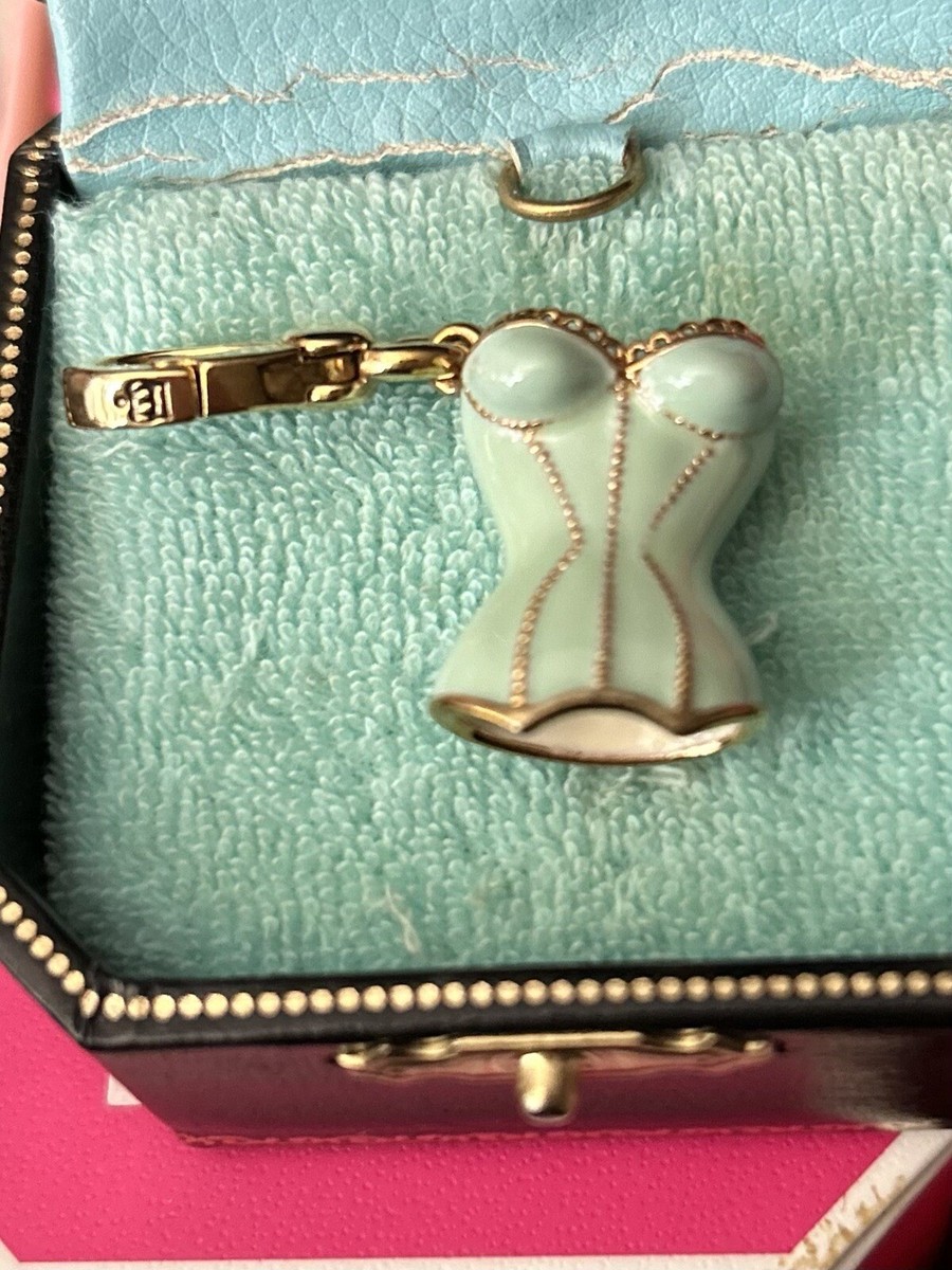 New Juicy Couture Blue Corset Charm For Bracelet, Necklace