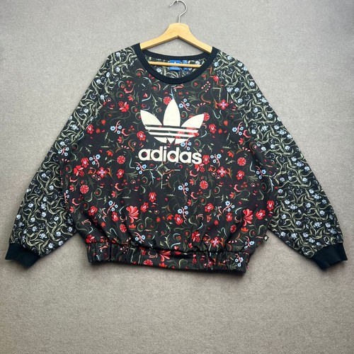ADIDAS FARM RIO Sweatshirt Women UK 14 Floral Aztec Originals AOP Superstar Chic - Picture 2 of 13
