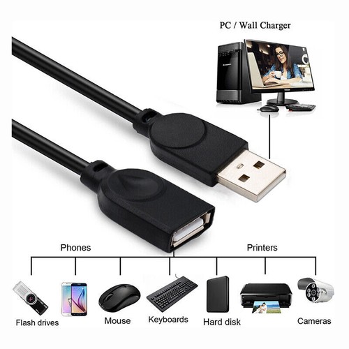 3FT 5FT 10FT 15FT 30FT USB 2.0 Male to Female Extension Extender Cable Cord US - Picture 7 of 31