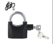 Marine Motorcycle/Door/Fence Waterproof Padlock 110dB Alarm With 3 Keys