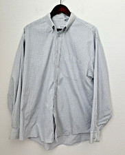 Izod Men's 80's 2 Ply Oxford Plaid Long Sleeve Button Down Shirt Size XL