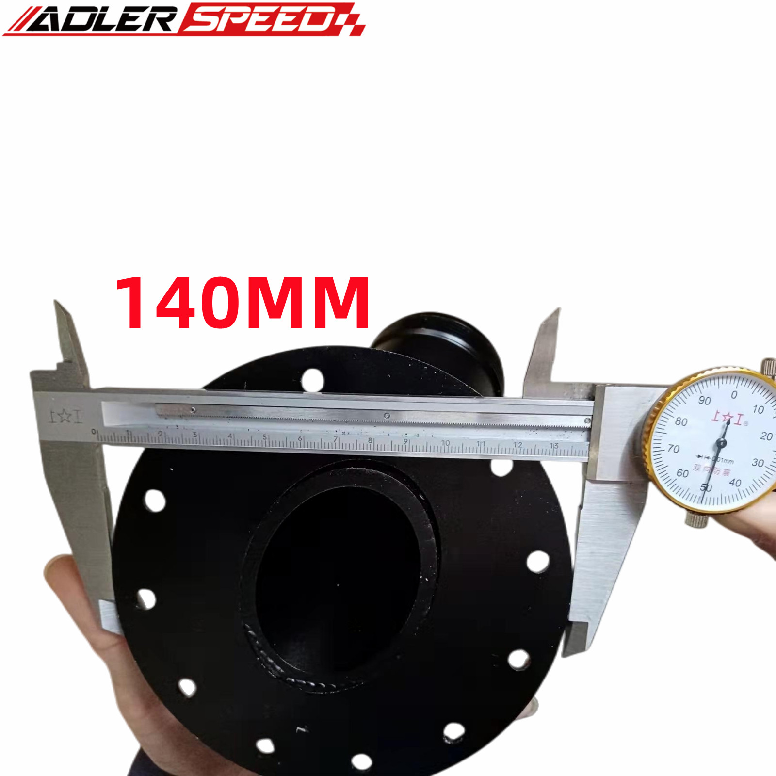 US SHIP Black Aluminum Fuel Cell Fast Fill Filler Neck 45 Degree 12 Bolt Flange