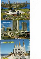 Australia Postcards,  SUFERS PARADISE & MAGIC CASTLE Qld     (2 cards)