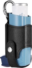 Asthma Inhaler Holder PU Leather Protective Travel Handy Mini Holster Case