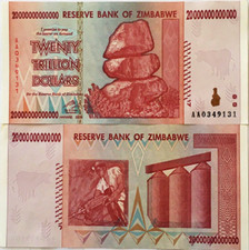 20 Trillion Zimbabwe Banknote (VF) - 2008, AA | African Hyperinflation Currency