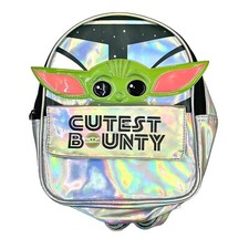 Cutest Bounty Grogu Mini Backpack Star Wars Holographic Baby Yoda Mandalorian