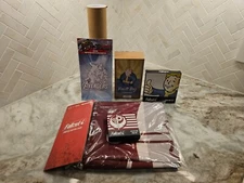 Loot Crate Exclusive Fallout 4 Limited Edition Bobblehead, Flag, Pin, Coasters..