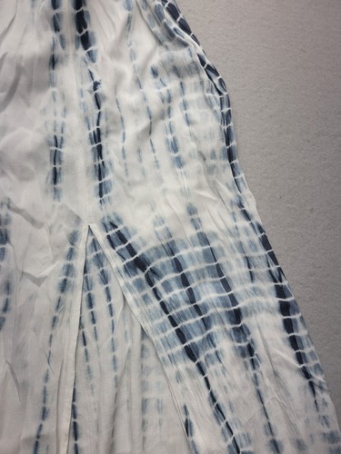 Elan Women Dress Medium Blue/White Sundress Sleeveless Long Tie Dye Rayon - Picture 9 of 11