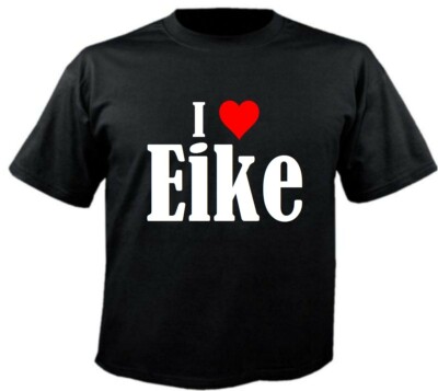 T-Shirt I Love Eike für Damen Herren und Kinder in den Farben Schwarz Weiss Pink