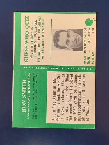 1966 Philadelphia Fußballkarten vervollständigen Ihr Set Sie wählen #1 - 104 - Bild 23 von 205