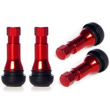 Circuit Performance Red Rubber Valve Stems Tr413 30mm Set Of 4