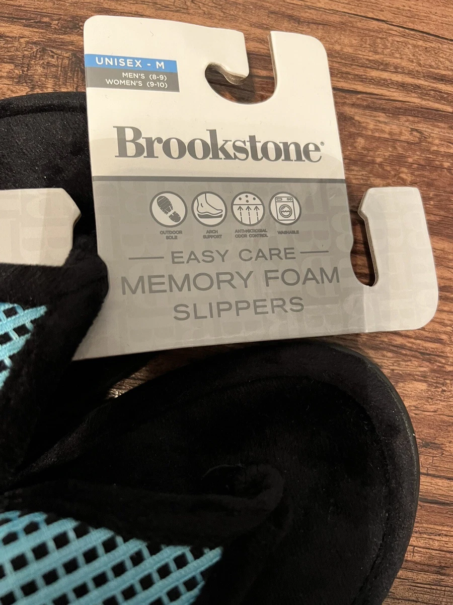 Brookstone Easy Care Memory Foam Thong Slippers Unisex M Men s 8 9 W 9 10
