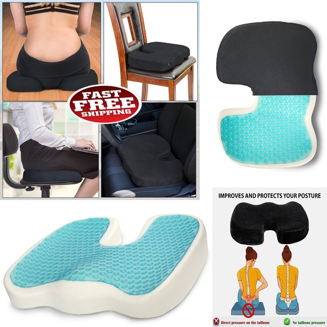 Xl Seat Orthopedic Gel Pillow Cooling Cushion Coccyx Pain Relief Prostate Chair eBay