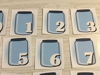 Jars - 0-10 Number Cards - Laminated Card Set- Pre-school- Kindergarten