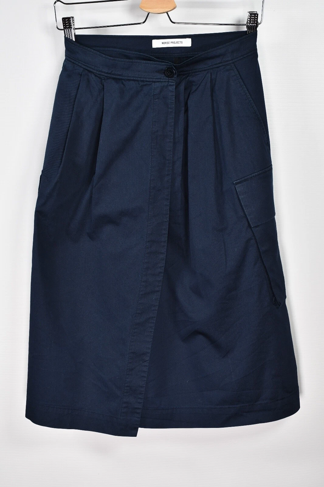 Norse Projects Nynne Cargo Pocket Cotton Wrap Skirt Women's size 36