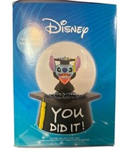 Disney Stitch Musical Waterglobe “You Did It” Graduation Snow Globe New in Box