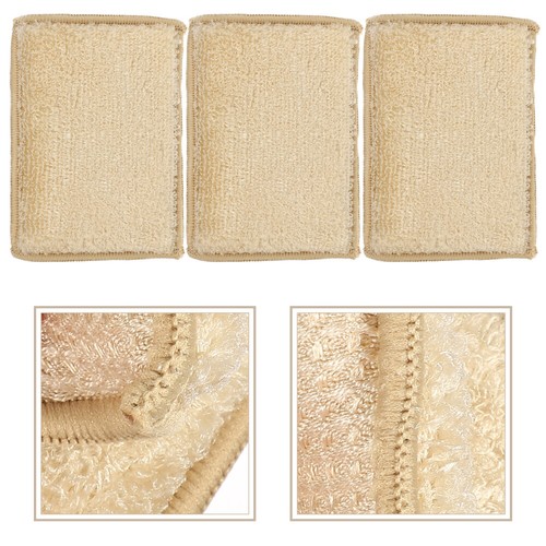 6 Pcs Fiber Sponge Travel Reusable Sponges Dish Washing Scrubbers