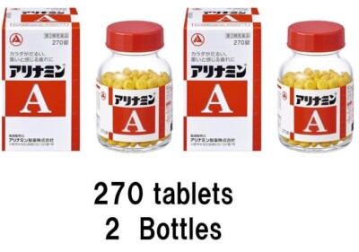 ''Set of 2 Bottles'' Alinamin A 270 Tablets Vitamin Supplement Vitamin B1 B2 B6