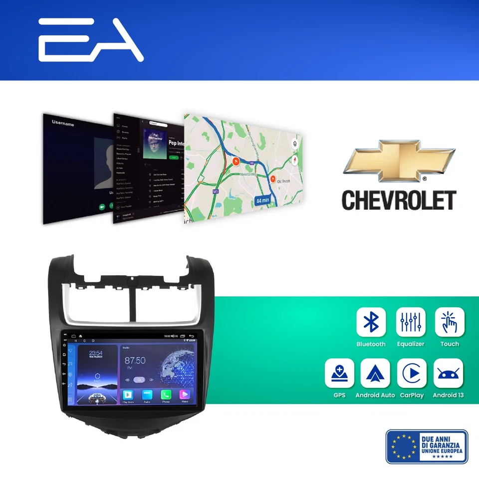 Autoradio Android per Chevrolet Aveo-Sonic 2014 -Octacore 4GB 64GB -Telecamera - Immagine 2 di 4