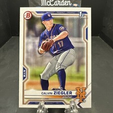 2021 Bowman Draft Calvin Ziegler #BD-123 New York Mets