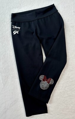 Disney GK Elite LEGGINGS Leotard Gymnastics MINNIE MOUSE MICKEY Rhinestones CL