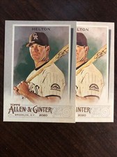 2020 Topps Allen & Ginter TODD HELTON Hot Box Silver Foil & Base  #105 Rockies