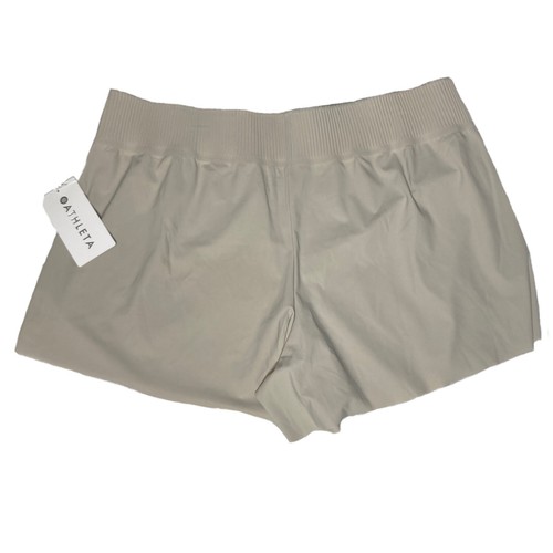 NWT Athleta Cosmic Flutter Shorts Wide Waist Lightweight Stone Beige Size XLarge - Picture 3 of 4
