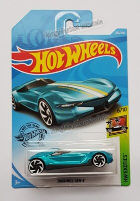 Hot Wheels · Twin Mill Gen-E · Türkis · Long Card · Brandneu · Kostenloser UK-VERSAND