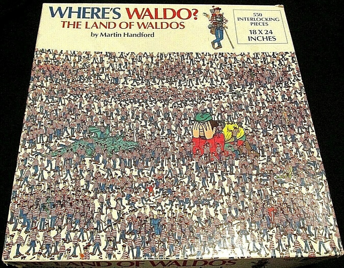 Where's Waldo Puzzle 550 Pc Land of Waldos Missing Shoe 1990
