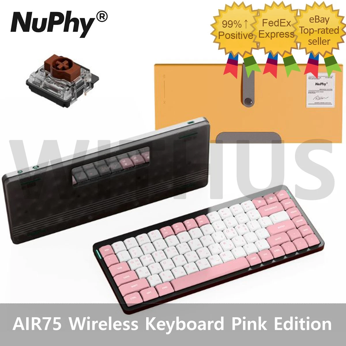 NuPhy AIR75 Wireless Mechanical Keyboard Pink Edition 2.4G 
