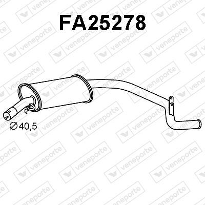 Silencieux arrière Fiat Panda 1100 Trekking 4x4 anti corrosion