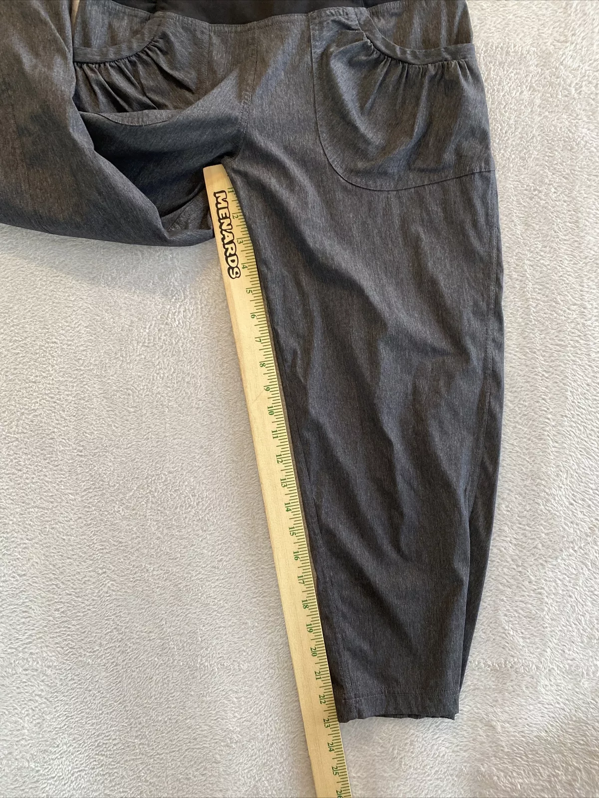 prana summit capri heather hiking pockets elasticwaist pants