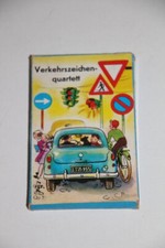Verkehrszeichen-Quartett Pestalozzi-Verlag Qu5 / 6054 ; 1960er Jahre