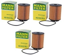 OEM Mann Set of 3 Engine Oil Filters HU 932/6 N For Audi A8 Q7 Porsche Cayenne