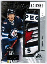 20/21 2020 SP GAME USED PATRIK LAINE SP-PL SUPREME PATCHES /15 WINNIPEG JETS