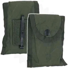 Lot of 2 US Military Issue First Aid Compass Pouch OD Alice Clip Army MINT