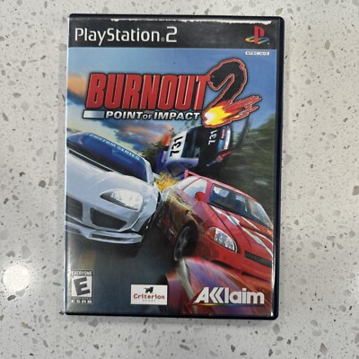 Burnout 2 Point of Impact PS2 PlayStation 2 With Manual And Registration Card