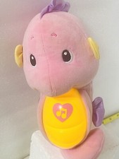 Pink Musical Seahorse Soothe and Glow Ocean Wonders Plush Toy works Fisher Price