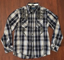 Roar Long Sleeve Button Up Shirt Mens Embroidered Signature Lance L