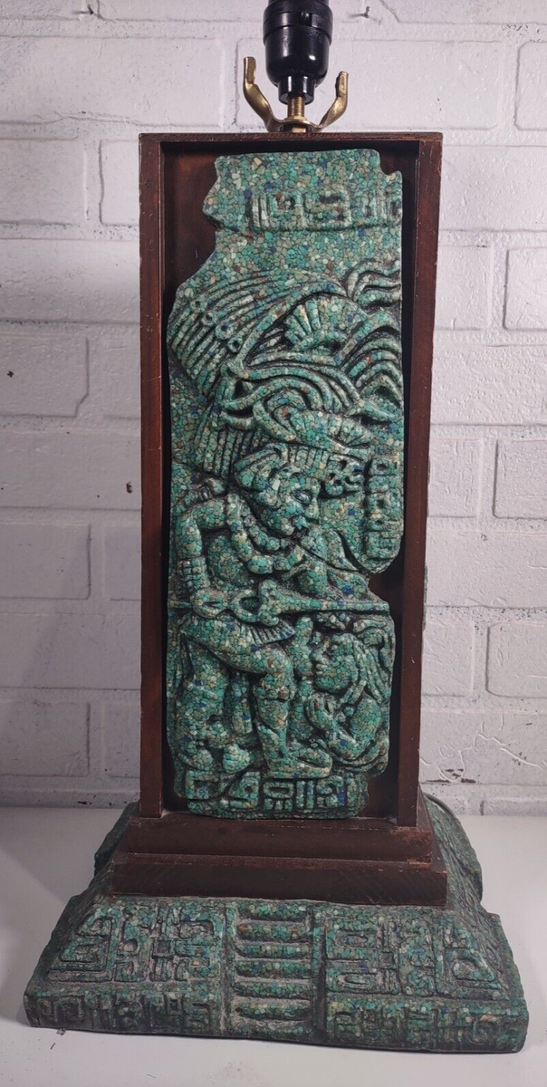 Zabreski, Aztec Mayan Style Table Lamp, Mexico, El Arte Azteca | eBay