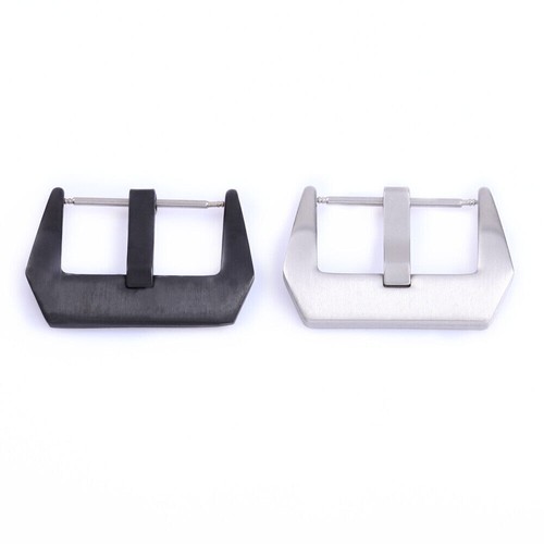 18/20/22/24/26mm For PAM Polished Brushed PVD Steel Watch Buckle Black Silver - Picture 6 of 16