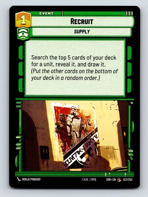 Recruit Event Supply Search Deck For Unit And Draw 1C No HP No Power