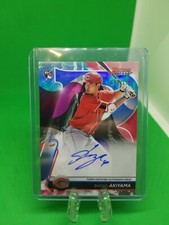 2020 Bowman's Best of Blue Refractor 47/150 Shogo Akiyama #B20-SA Rookie Auto