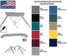 7.6oz BOAT BIMINI TOP 2 BOW NADEN N-14CL CANADIAN LAKER 2011-2015