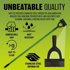 GARDEN BORDER DUTCH HOE GARDENING HAND TOOL CARBON STEEL PLANTING LANDSCAPING