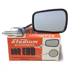Stadium Classic Stainless Steel Rectangular Bar End Mirror BSA/ Triumph