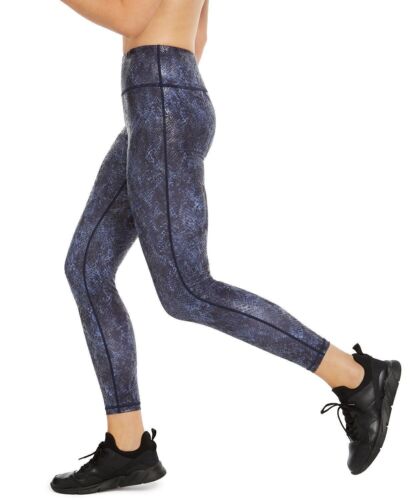 Ideology Pants Printed Shiny Python Legging Mid Rise Navy Blue Sz XL NEW NWT 434 - Picture 3 of 4