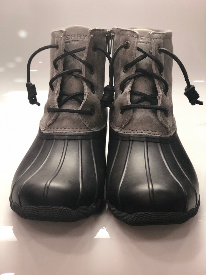 women's saltwater indigo stripe duck boot