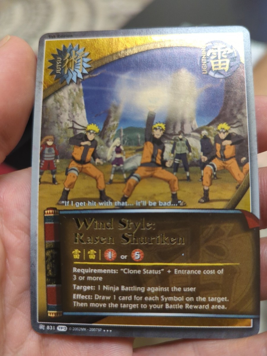 Naruto TCG CCG Wind Style Rasen Shuriken Super Rare NM Foil STP3